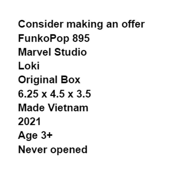 Loki FunkoPop 895 Original Box Marvel Studio Vinyl Bobblehead Figure Collectible - Picture 3 of 10